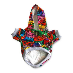 COLORPOP - BLUZA Z KAPTUREM DLA PSA W KOLOROWY WZÓR